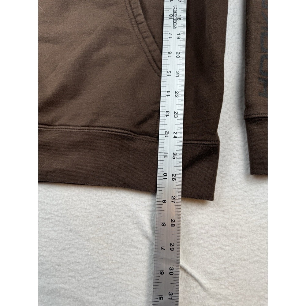Hooked & Tagged Brown Hoodie Men's M Aim Shoot Reload Hunting - Picture 4 of 10